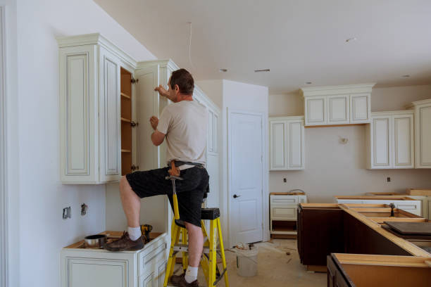 Kitchen island installation in Glenn Dale by JMT Kitchen Cabinet